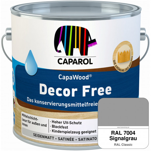 CapaWood® Decor Free (RAL 7004 Signalgrau) - ersetzt Capadur DecorLasur KF