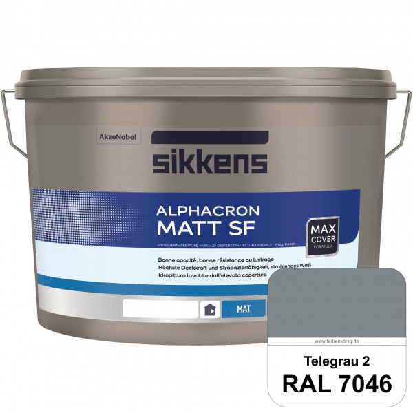 Alphacron Matt SF (RAL 7046 Telegrau 2) stumpfmatte & hochwertige Premium-Wandfarbe (innen)