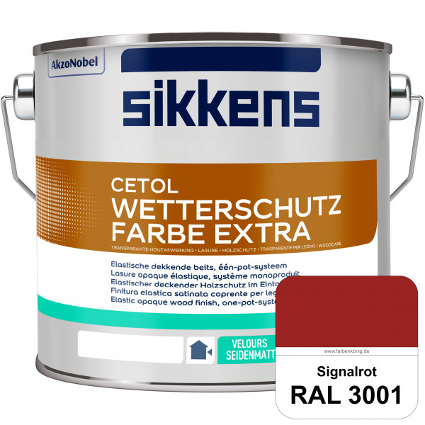 Cetol Wetterschutzfarbe Extra (B-Ware) - 1 Liter (RAL 3001 Signalrot)