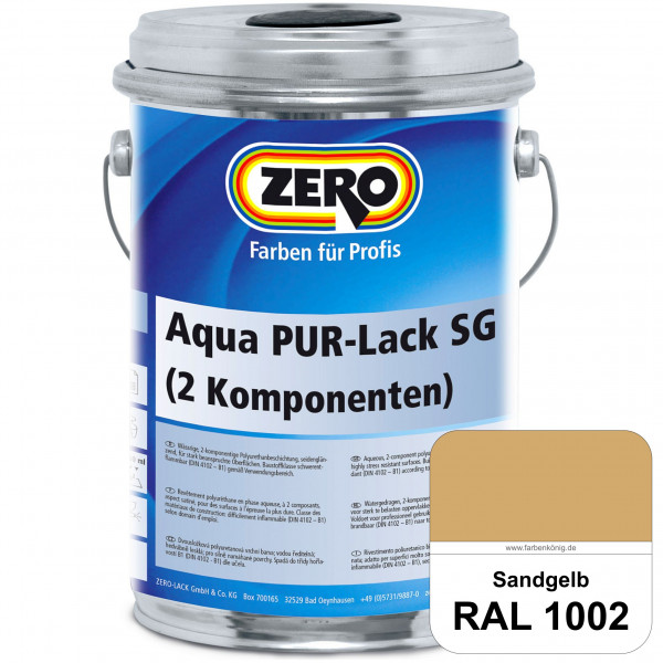 Aqua PUR-Lack SG inkl. Härter (RAL 1002 Sandgelb)