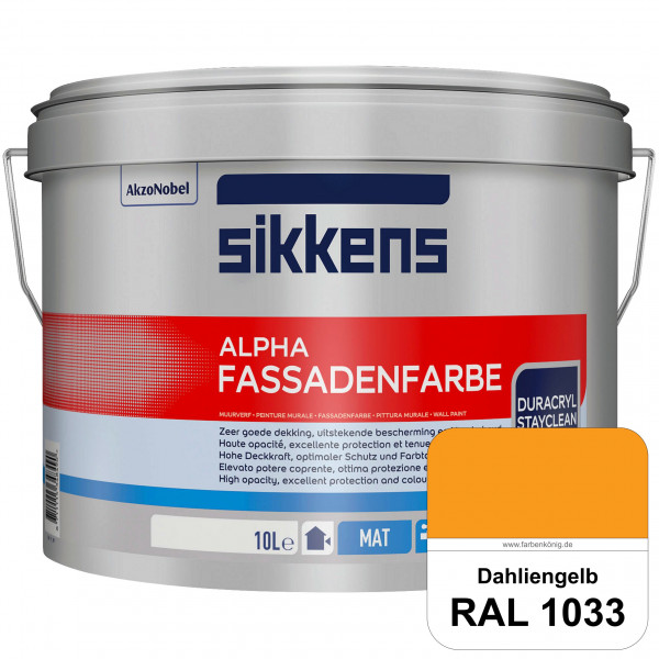 Alpha Fassadenfarbe (RAL 1033 Dahliengelb)