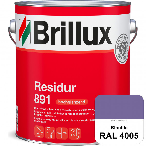 Residur 891 (RAL 4005 Blaulila) widerstandsfähige, schnell trocknender Lack für grundierte Metallbau