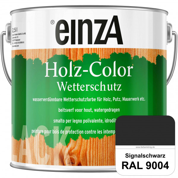 einzA Holz-Color (RAL 9004 Signalschwarz) Wetterschutzfarbe für außen