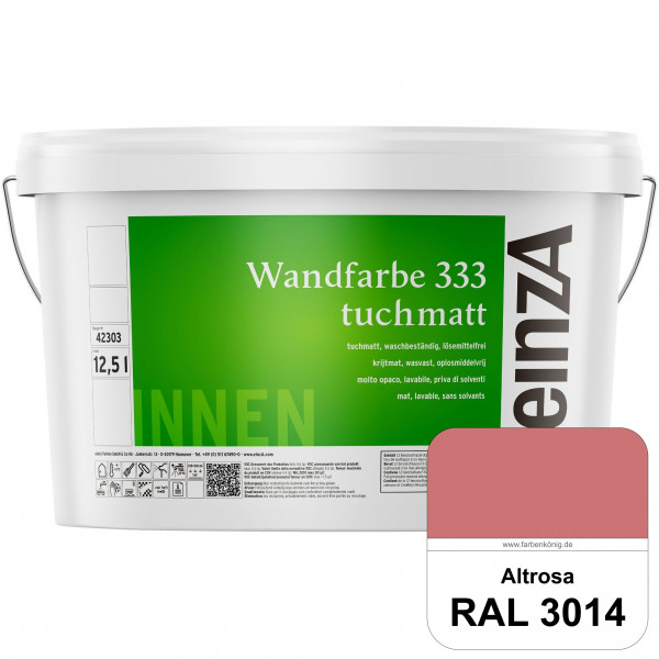 einzA Wandfarbe 333 tuchmatt (RAL 3014 Altrosa) Hochdeckende, waschbeständige Wandfarbe