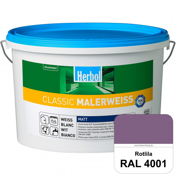 Classic Malerweiss (RAL 4001 Rotlila) Universell wirtschaftliche & matte Wandfarbe