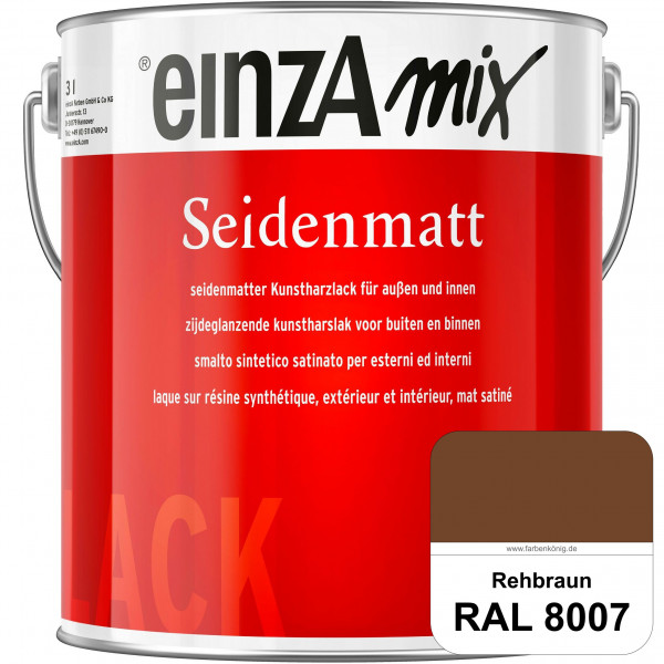 einzA Seidenmatt (RAL 8007 Rehbraun) Lösemittelhaltiger Seidenmattlack