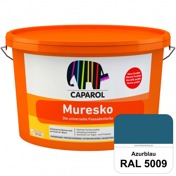 Muresko (RAL 5009 Azurblau) Silanisierte Reinacrylat-Fassadenfarbe auf SilaCryl®-Basis