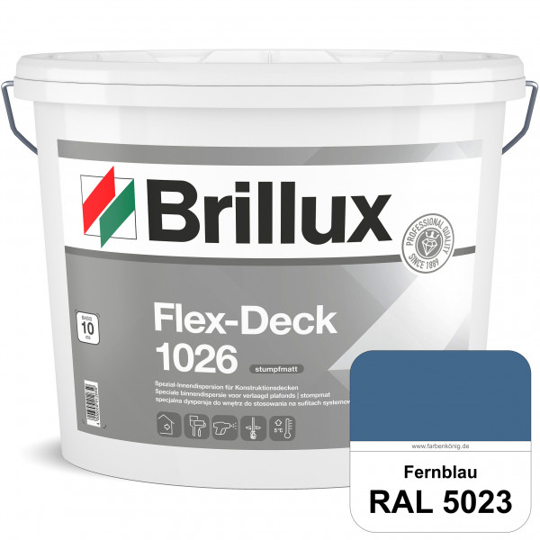 Flex-Deck ELF 1026 (RAL 5023 Fernblau) Hochwertige Innendispersion für Decken mit Installationen & A