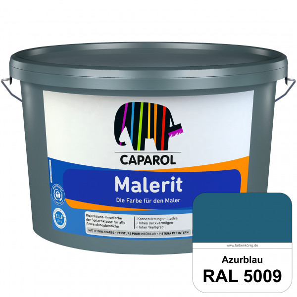 Malerit E.L.F. (RAL 5009 Azurblau) matte Innenfarbe für Neu- & Renovierungsanstriche
