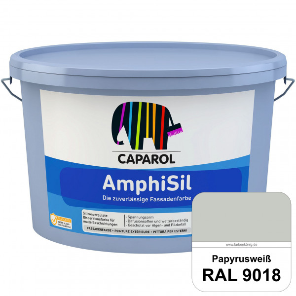 Amphisil (RAL 9018 Papyrusweiß) Siloxanverstärkte matte Fassadenfarbe mit Silikatcharakter