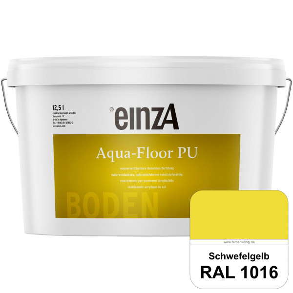 einzA Aqua-Floor PU (RAL 1016 Schwefelgelb) seidenglänzender Acryl-PU-Bodenbeschichtung
