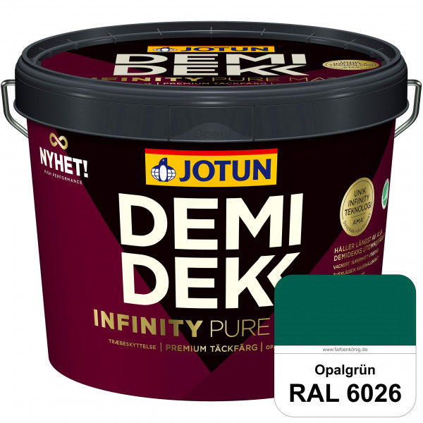 DEMIDEKK Infinity Pure Mat - Deckende, matte Holzfarbe (RAL 6026 Opalgrün)