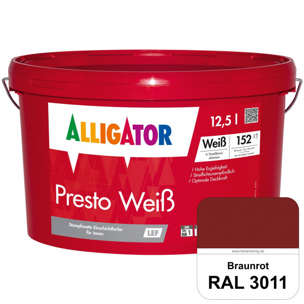 Presto Weiß LEF (RAL 3011 Braunrot)