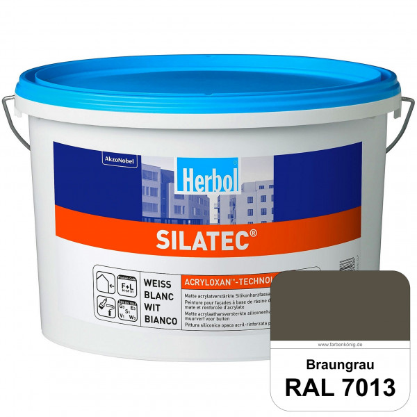 Silatec (RAL 7013 Braungrau) Acrylatverstärkte, füllende Siliconharz-Fassadenfarbe
