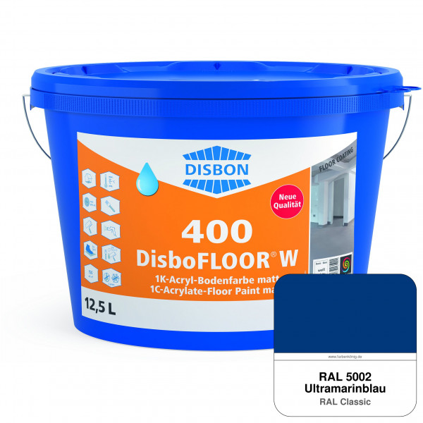 DisboFLOOR W 400 1K-Acryl-Bodenfarbe (RAL 5002 Ultramarinblau)