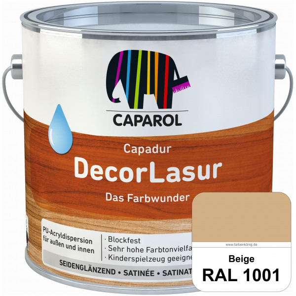 Capadur DecorLasur (RAL 1001 Beige) Gestaltung & Schutz von maßhaltigen Holzbauteilen wie Fenster un