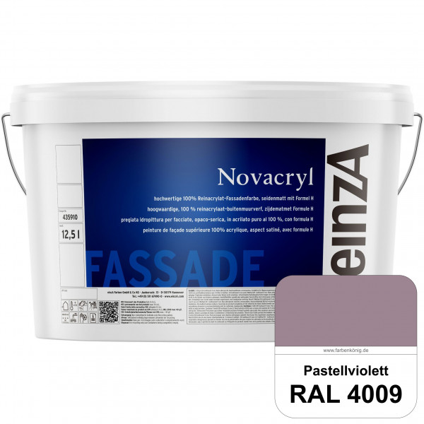einzA Novacryl (RAL 4009 Pastellviolett) Reinacrylat-Fassadenfarbe, seidenmatt
