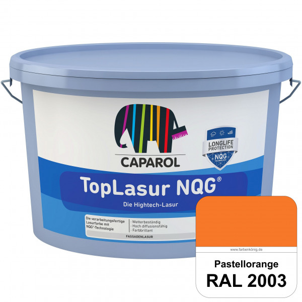 TopLasur NQG® (RAL 2003 Pastellorange) Verarbeitungsfertige Lasur auf Basis der Nano-Quarz-Gitter Te