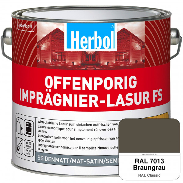 Offenporig Imprägnier-Lasur FS (RAL 7013 Braungrau)