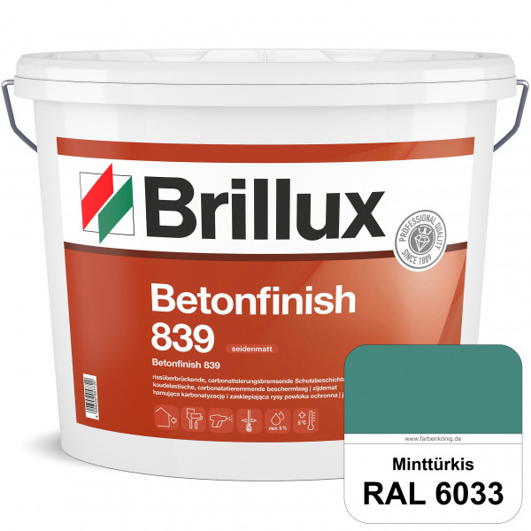 Betonfinish 839 (RAL 6033 Minttürkis) elastische Beschichtung zum Schutz rissgefährdeter Betonbautei