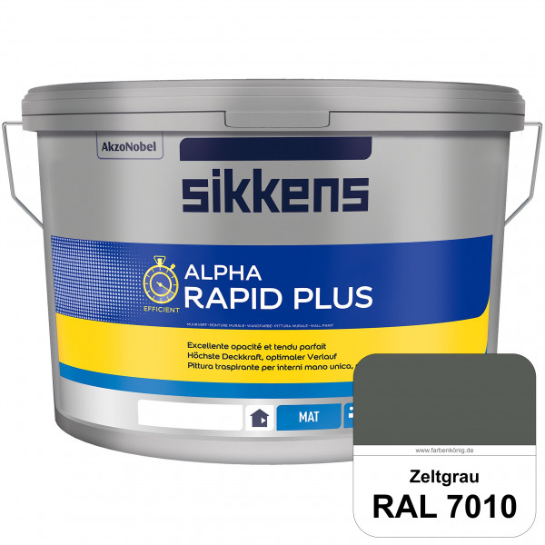 Alpha Rapid Plus (RAL 7010 Zeltgrau) Hochwertige & stumpfmatte Wandfarbe für mittlere Belastungen