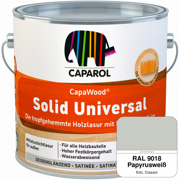 CapaWood® Solid Universal (RAL 9018 Papyrusweiß) - ersetzt Capadur UniversalLasur