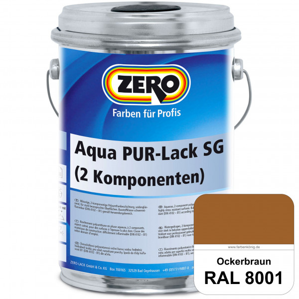 Aqua PUR-Lack SG inkl. Härter (RAL 8001 Ockerbraun)