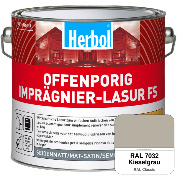 Offenporig Imprägnier-Lasur FS (RAL 7032 Kieselgrau)