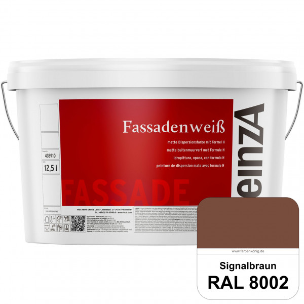 einzA Fassadenweiß (RAL 8002 Signalbraun) Sil-Fassadenfarbe gegen Schmutz & Vergrünung