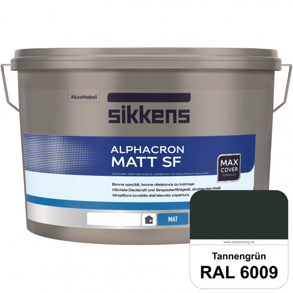 Alphacron Matt SF (RAL 6009 Tannengrün) stumpfmatte & hochwertige Premium-Wandfarbe (innen)
