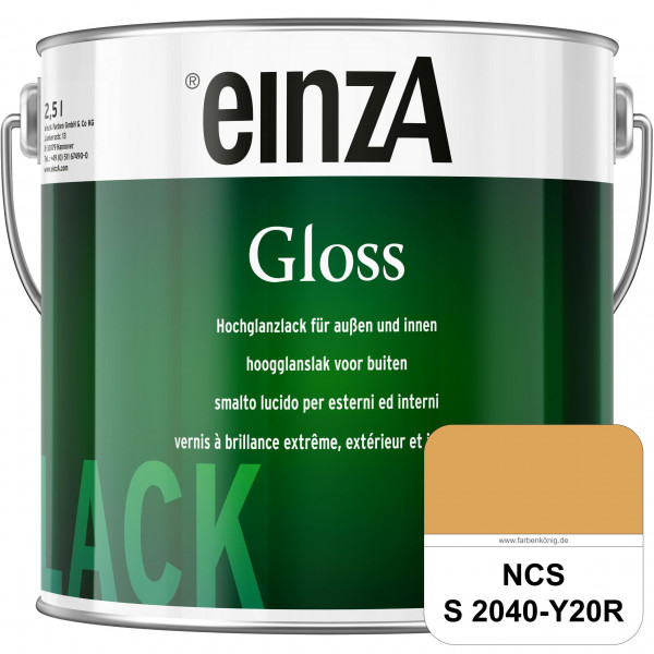 einzA Gloss (NCS S 2040-Y20R) Hochwertiger Alkydharzlack in Premium-Qualität, hochglänzend.