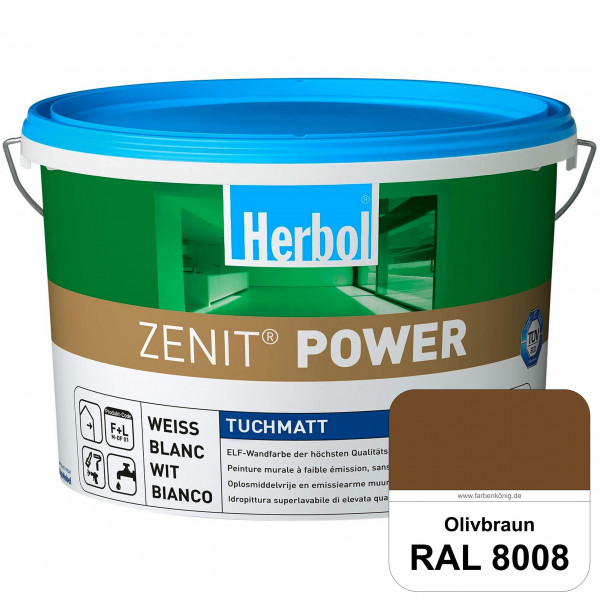 Herbol Zenit Power (RAL 8008 Olivbraun) Superdeckende ELF-Wandfarbe