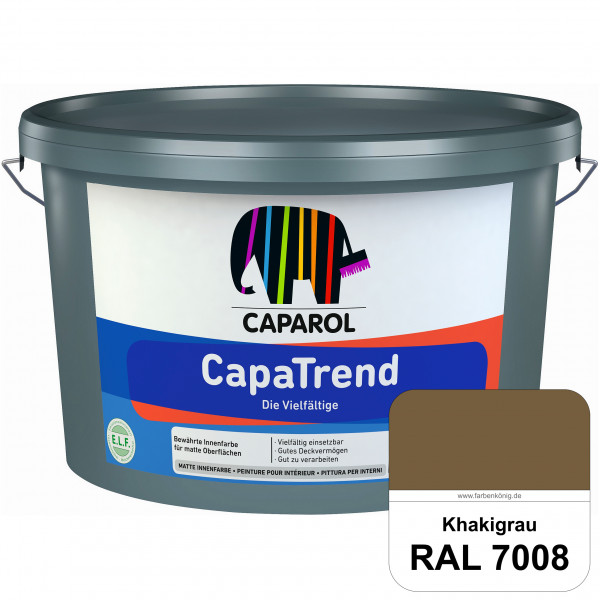 CapaTrend (RAL 7008 Khakigrau) matte hochdeckende Dispersionsfarbe für den Innenbereich