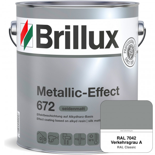 Metallic-Effect 672 (RAL 7042 Verkehrsgrau A) schnell trocknender Alkydharzlack für Metalleffekte (i