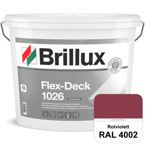 Flex-Deck ELF 1026 (RAL 4002 Rotviolett) Hochwertige Innendispersion für Decken mit Installationen &