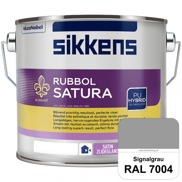 Rubbol Satura (RAL 7004 Signalgrau) seidenglänzender Lack (lösemittelhaltig) innen & außen