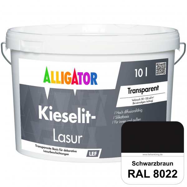 Kieselit-Lasur (RAL 8022 Schwarzbraun)