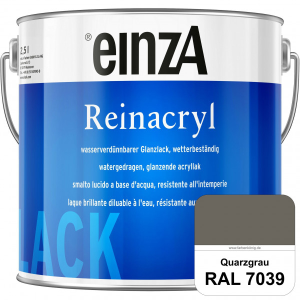 einzA Reinacryl (RAL 7039 Quarzgrau) wetterbeständige glänzende Acryl-PU-Lackfarbe