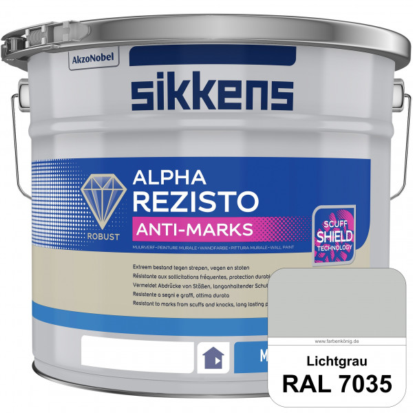 Alpha Rezisto Anti-Marks (RAL 7035 Lichtgrau) Extrem widerstandsfähige Innenwandfarbe