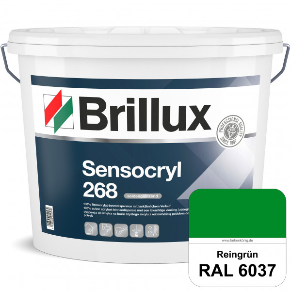 Sensocryl ELF 268 (RAL 6037 Reingrün) hochwertige seidenglänzende & strapazierfähige Reinacrylat-Inn