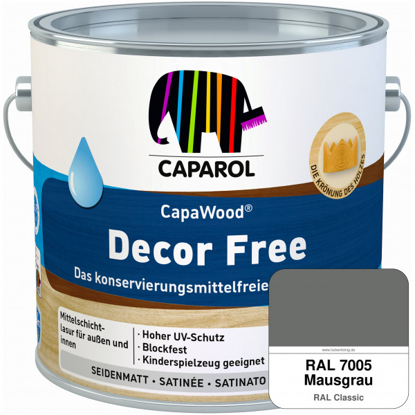 CapaWood® Decor Free (RAL 7005 Mausgrau) - ersetzt Capadur DecorLasur KF