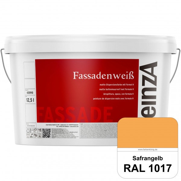 einzA Fassadenweiß (RAL 1017 Safrangelb) Sil-Fassadenfarbe gegen Schmutz & Vergrünung