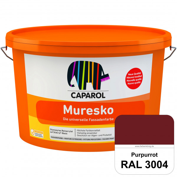 Muresko (RAL 3004 Purpurrot) Silanisierte Reinacrylat-Fassadenfarbe auf SilaCryl®-Basis