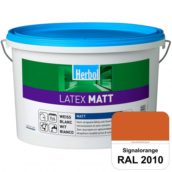 Latex Matt (RAL 2010 Signalorange) Matte Latexfarbe mit hoher Strapazierfähigkeit