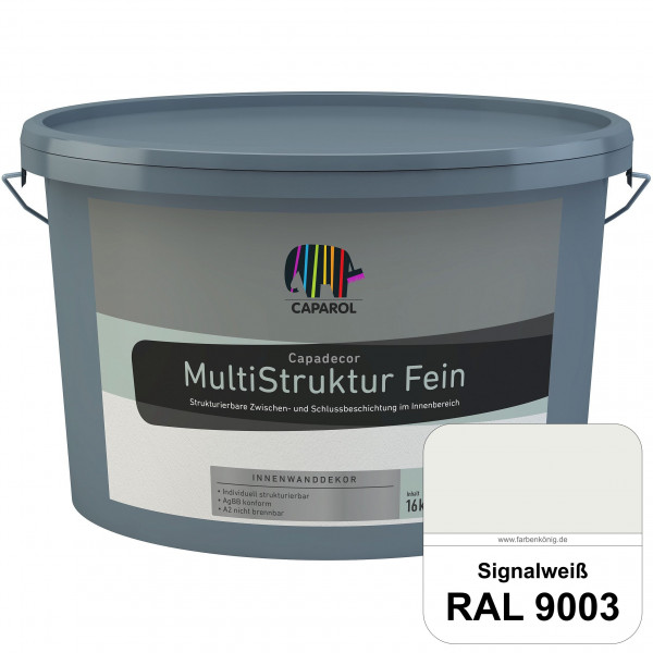 Capadecor MultiStruktur fein (RAL 9003 Signalweiß) quarzgefüllte Zwischen- und Schlußbeschichtung in