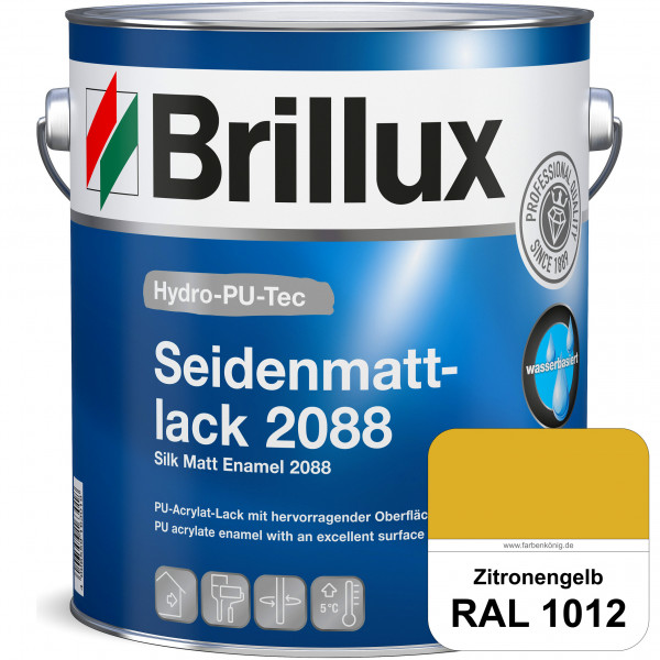 Hydro-PU-Tec Seidenmattlack 2088 (RAL 1012 Zitronengelb) PU-Seidenmattlack (wasserbasiert) innen