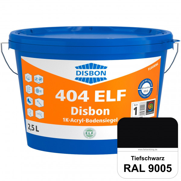 Disbon 404 ELF 1K-Acryl-Bodensiegel (RAL 9005 Tiefschwarz) 1K PU-verstärkte, emissions- und lösemitt