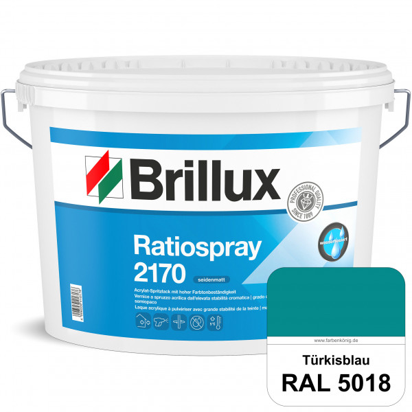 Ratiospray 2170 (RAL 5018 Türkisblau) wasserbasierter, seidenmatter & farbtonbeständiger Allround-Sp