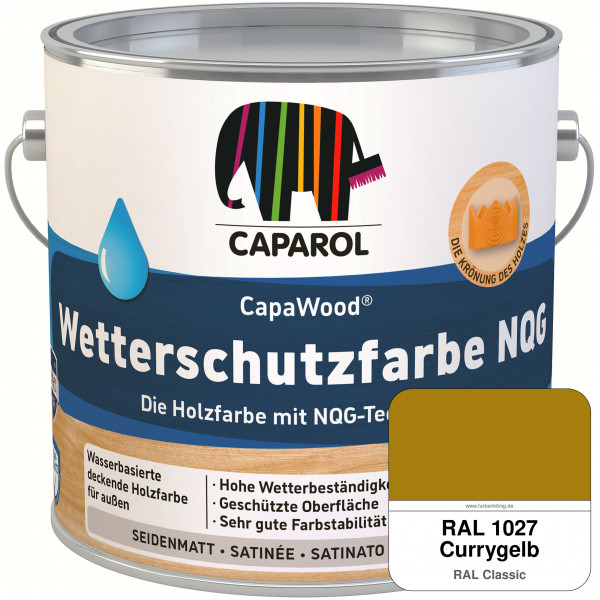 CapaWood® Wetterschutzfarbe NQG (RAL 1027 Currygelb) - ersetzt Capadur Wetterschutzfarbe NQG