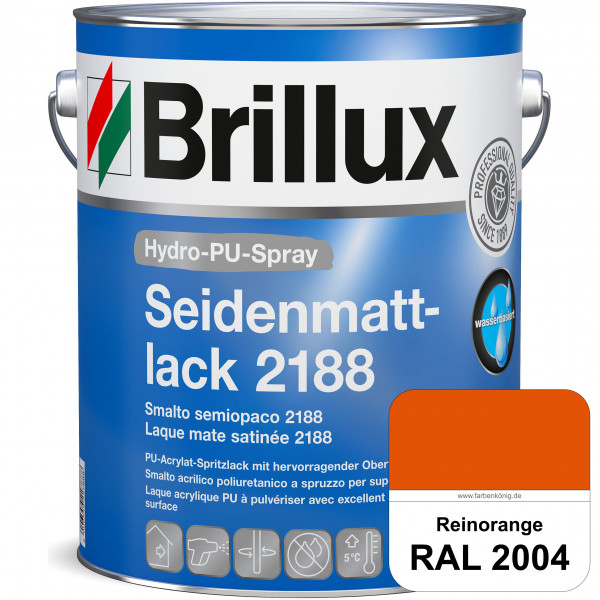 Hydro-PU-Spray Seidenmattlack 2188 (RAL 2004 Reinorange) hochwertiger Lack speziell für das XVLP-Spr